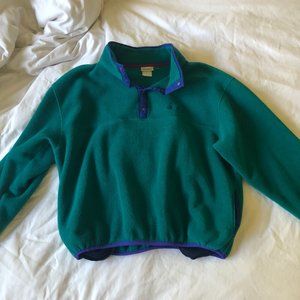 Vintage LL bean quarter snap/button fleece